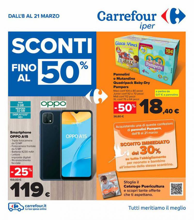 Sconti fino al 50% . Carrefour Iper (2021-03-21-2021-03-21)