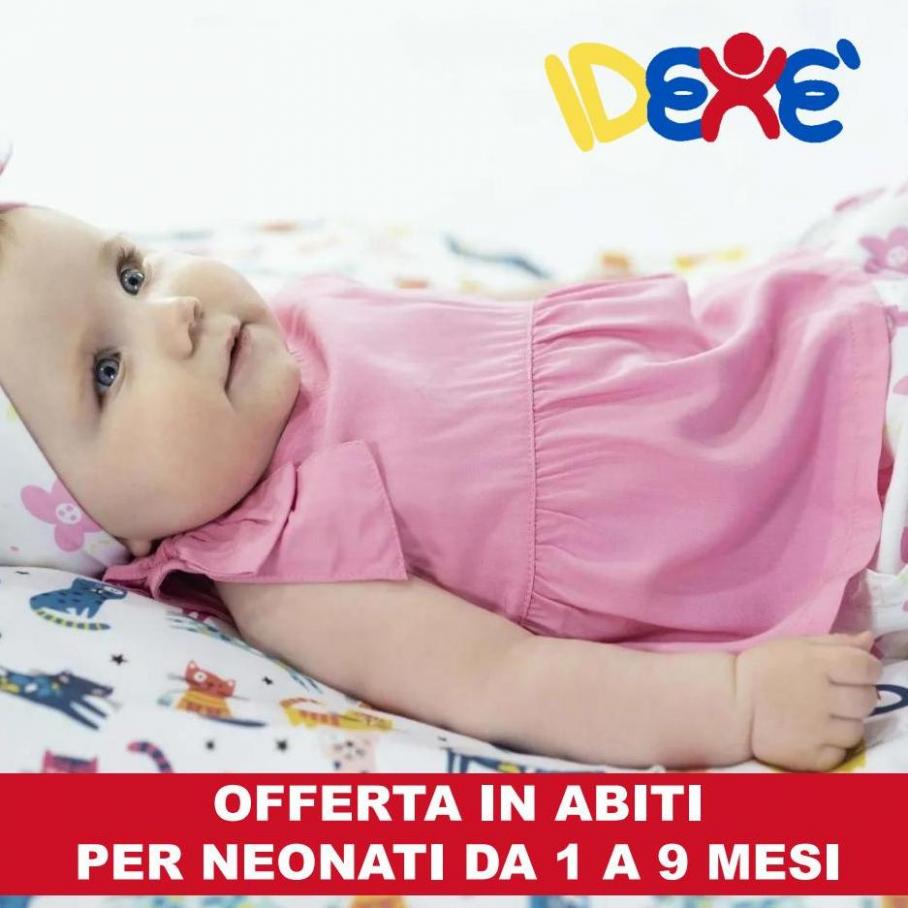 Offerta in abiti per neonati da 1 a 9 mesi. IDEXE’ (2022-07-27-2022-07-27)