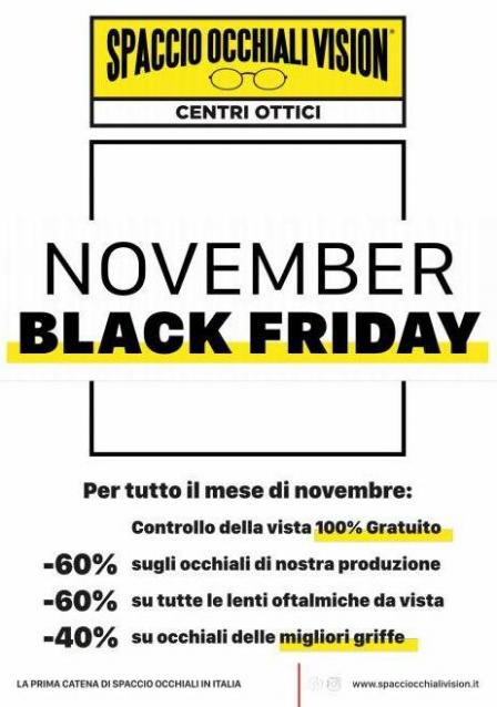 November Black Friday. Spaccio Occhiali Vision (2022-11-30-2022-11-30)