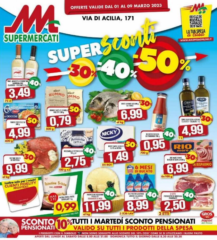 Volantino MA Supermercati. MA Supermercati (2023-03-09-2023-03-09)
