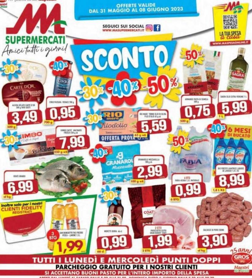 Sconto -30% , -40% , -50%. MA Supermercati (2023-06-08-2023-06-08)