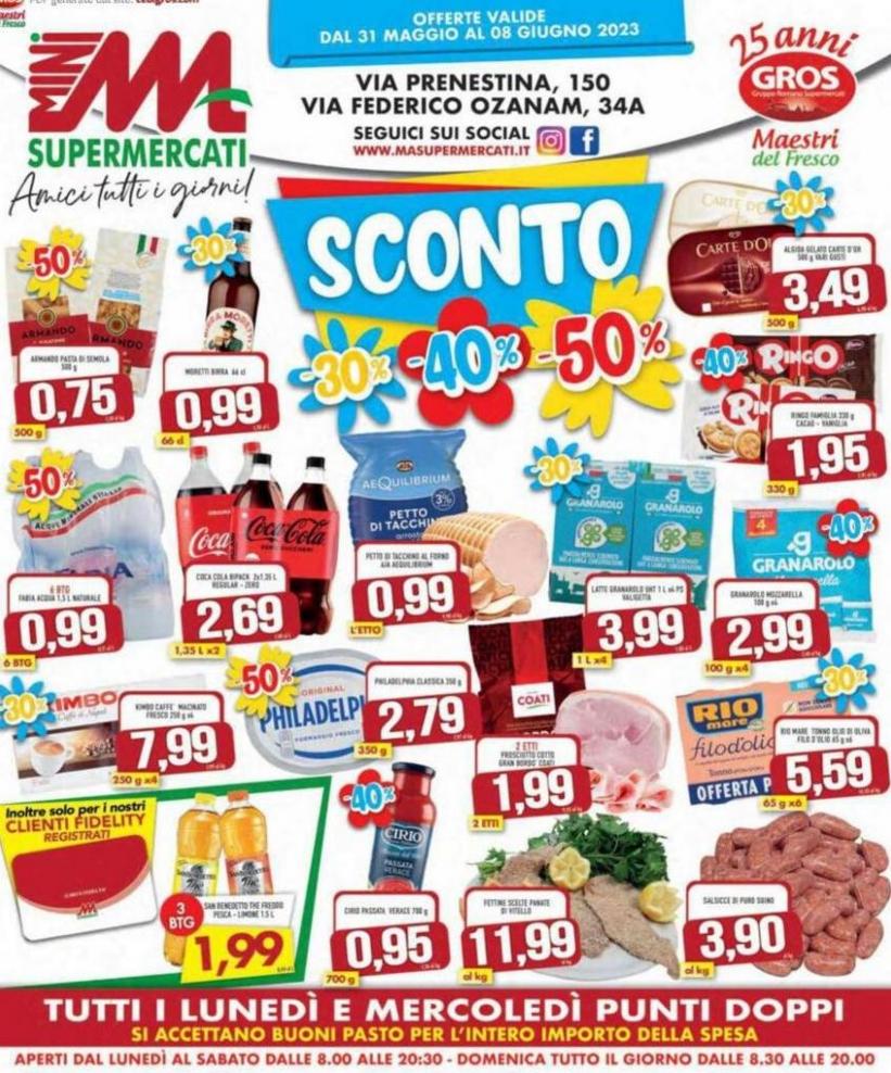 Sconto -30% , -40% , 50%. MA Supermercati (2023-06-08-2023-06-08)
