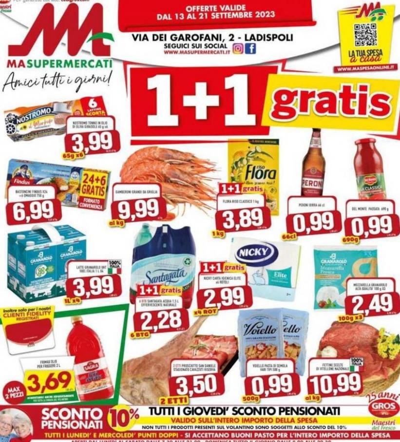 1+1 Gratis. MA Supermercati (2023-09-21-2023-09-21)