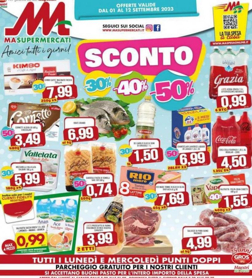 Sconto -30% -40% -50%. MA Supermercati (2023-09-12-2023-09-12)